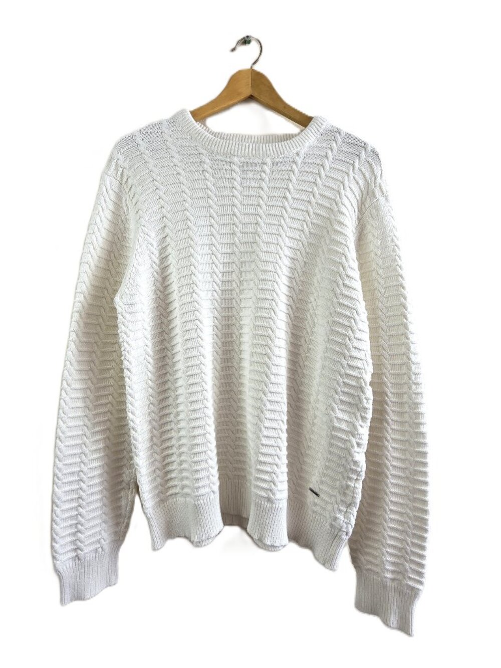 Buffalo David Bitton Cotton Crew Neck Sweater XL Minimalist Casual Chic